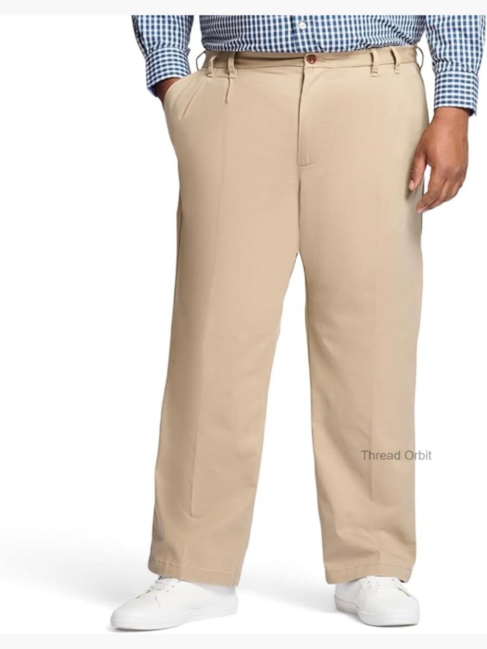 Men's Big and Tall Performance Stretch Pleated Chino Pants 50x29